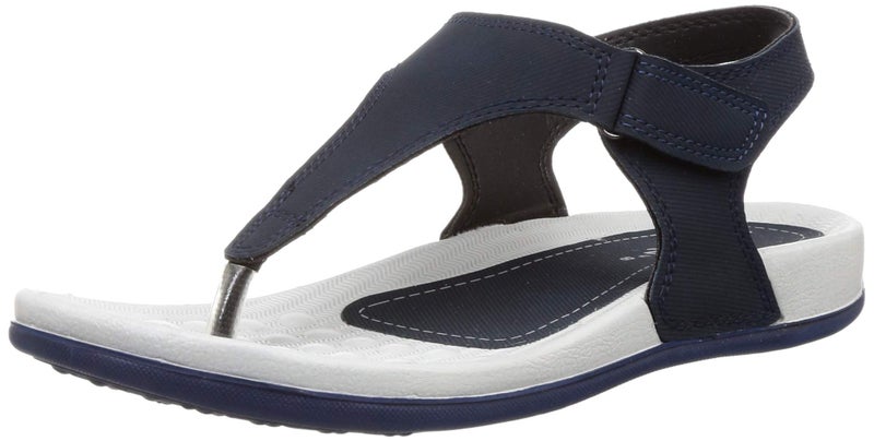 WELCOME Women's Blue Leather Flip-Flops-7 UK (0) - Image 1