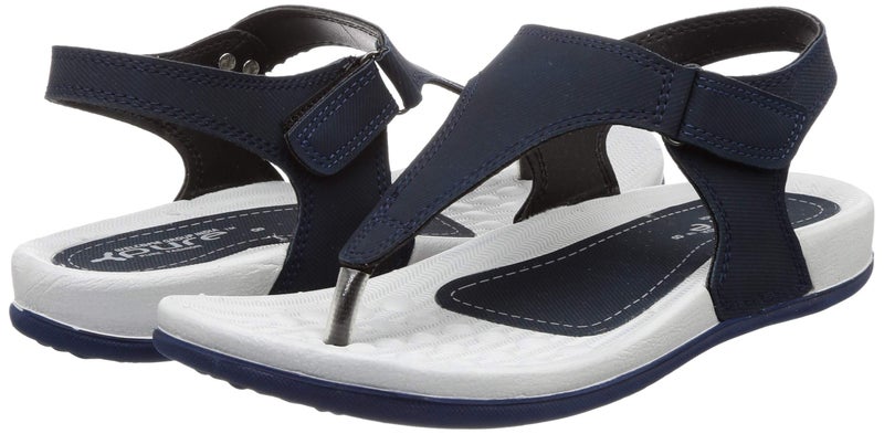 WELCOME Women's Blue Leather Flip-Flops-7 UK (0) - Image 2