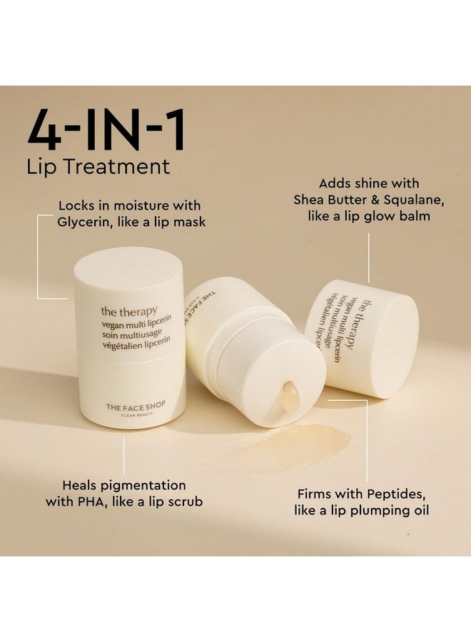 The Face Shop The Therapy Multi Vegan Lipcerin/Lip Mask with Peptides, Shea Butter & PHA, 1 Count - Image 5
