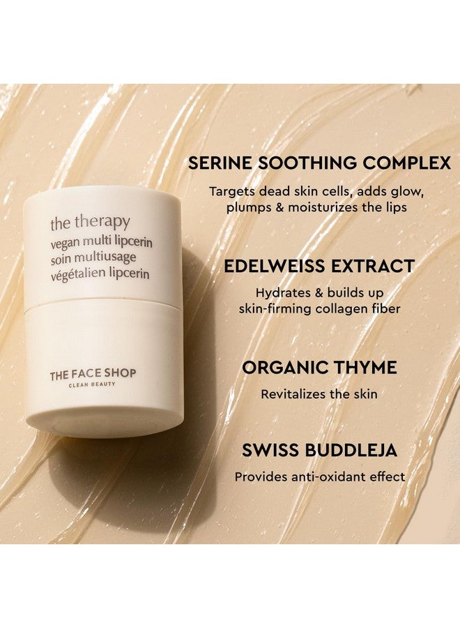 The Face Shop The Therapy Multi Vegan Lipcerin/Lip Mask with Peptides, Shea Butter & PHA, 1 Count - Image 3