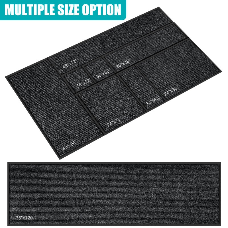 Azadx 2'x4' Indoor Outdoor Door Mat Heavy Duty Front Door Mat Ultra Absorbent Muddy Dirt Resist Welcome Door Mats Non-Slip Backing Entrance Mat for Home Commercial Outdoor Entrance Floor Mat - Image 4