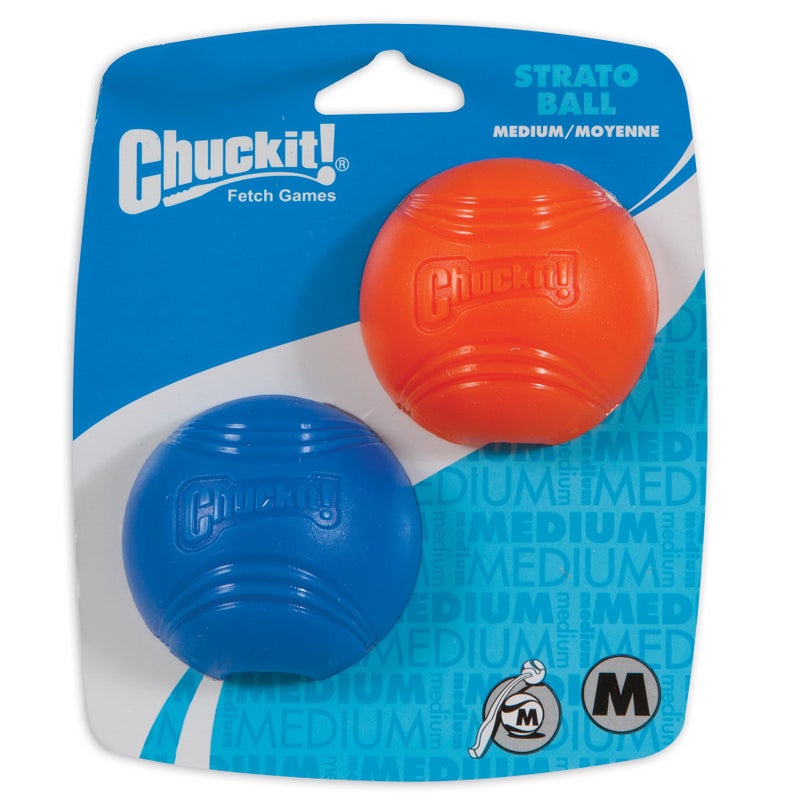 Chuckit! Strato Ball Dog Toy, Medium (2.5 Inch) 2 Pack - Image 1