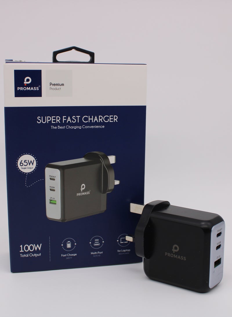 بروماس شاحن فائق السرعة إجمالي الناتج 65 واط، شحن سريع 100 واط - Image 2