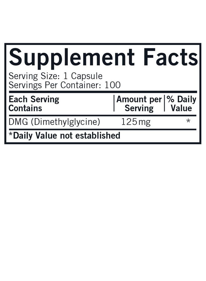 Kirkman DMG (Dimethylglycine), 125 mg, 100 Capsules, Kirkman Labs - Image 2