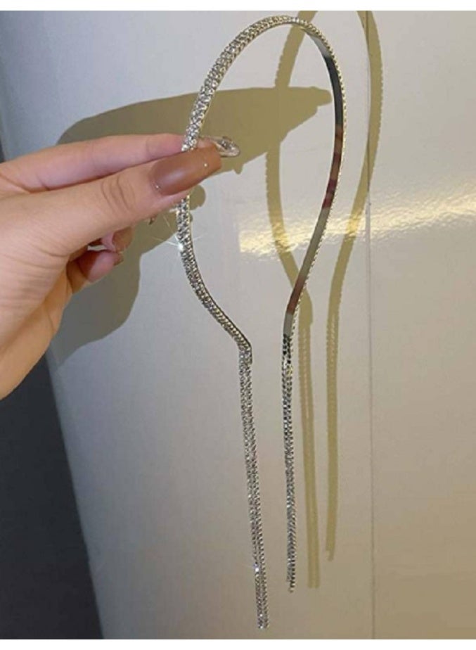 شي إن عصابة رأس مزينة بأحجار الراين للحفلات، عصابة شعر، عصابة رأس دائرية للشعر  - Image 5