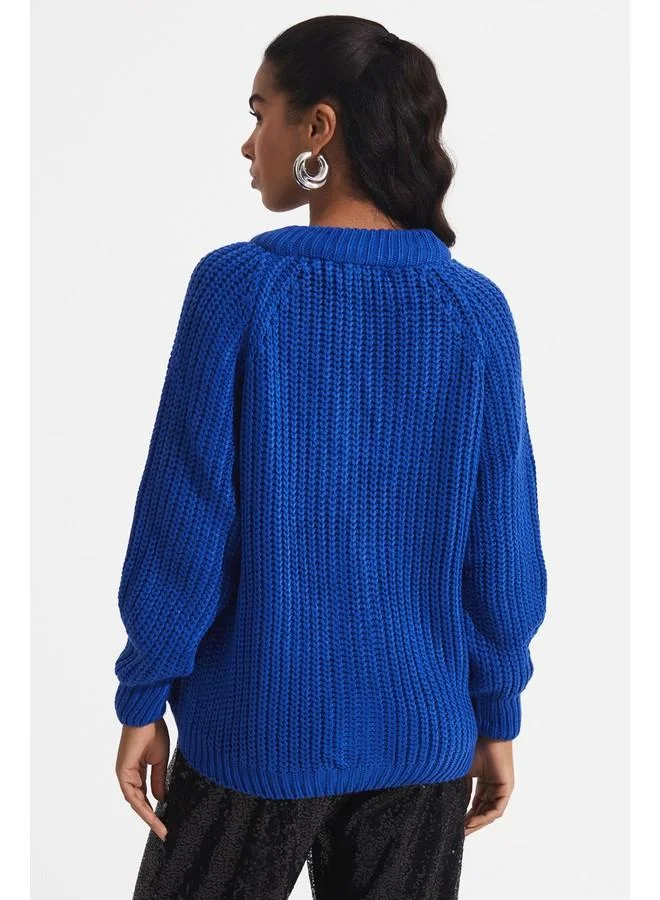 جون June V-Neck Cardigan Saxe