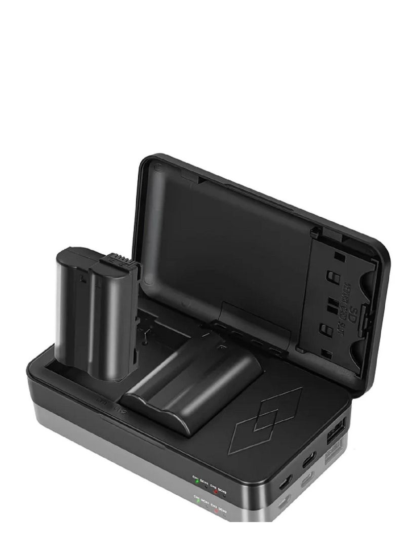 Probty - Probty Replacement Battery 2500mAh EN-EL15C EN-EL15 with Battery Charger Caser for Nikon Z5 Z6 Z6 II Z7 Z7II D600 D610 D600E D800 D810 D800E D810 - Image 1