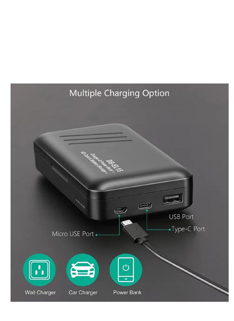Probty - Probty Replacement Battery 2500mAh EN-EL15C EN-EL15 with Battery Charger Caser for Nikon Z5 Z6 Z6 II Z7 Z7II D600 D610 D600E D800 D810 D800E D810 - Image 1
