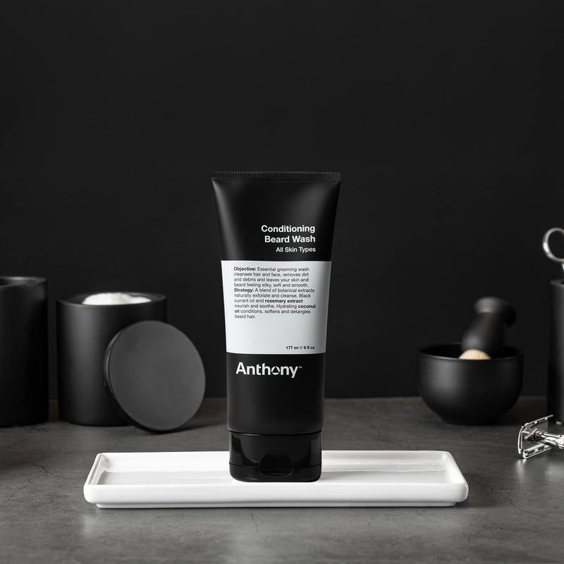 Anthony Conditioning Beard Wash, 6 Fl Oz, Contains Botanical and Rosemary Extracts, Black Currant and Coconut Oils, Cleanses, Hydrates, Softens, and Detangles Beard Hair - Image 2