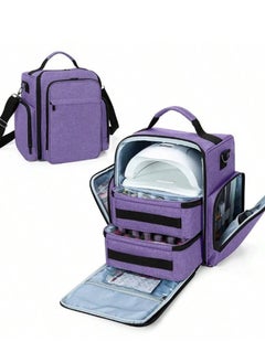 Salon System Portable Manicure and Pedicure Bag Purple  - Image 1