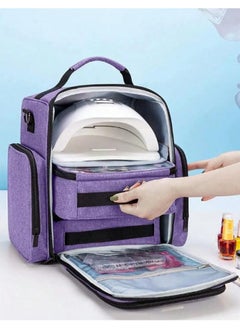 Salon System Portable Manicure and Pedicure Bag Purple  - Image 2