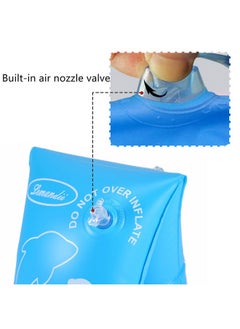 Wowelife Arm Floaties Inflatable Swim Arm Bands Floater Sleeves Swimming Rings Tube Armlets For Kids Toddlers And Adults (Blue-Large)  - Image 1