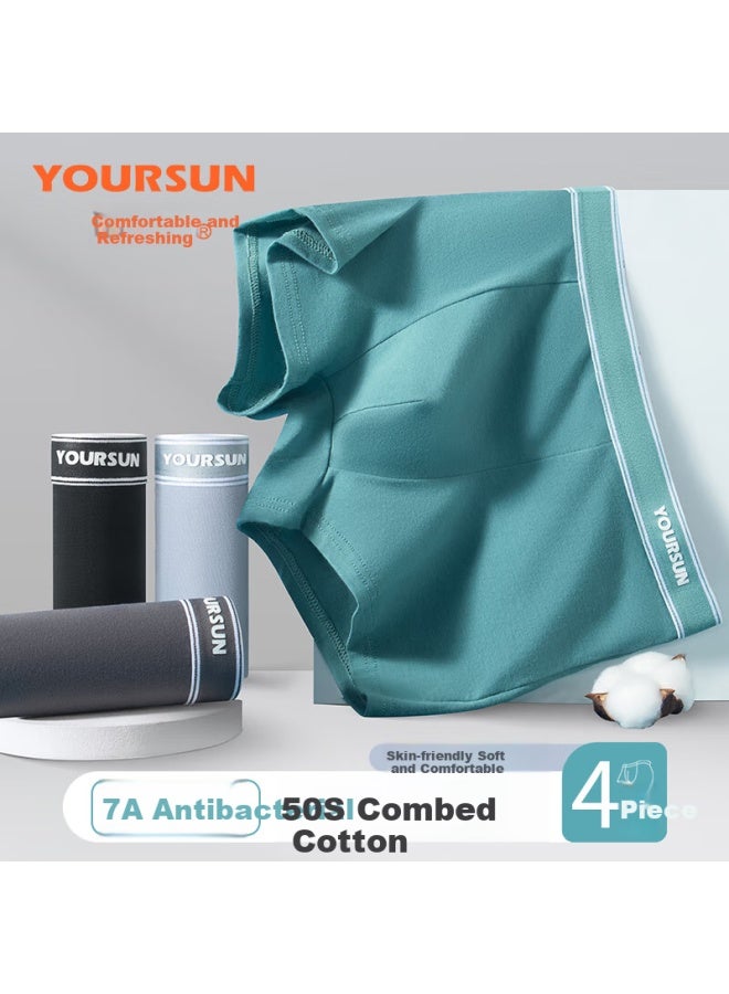 Your Sun Comfortable And Breathable Men's Underwear With 7a Antibacterial Technology, 50s Cotton Loose-fit Boxer Briefs For Men - Image 4