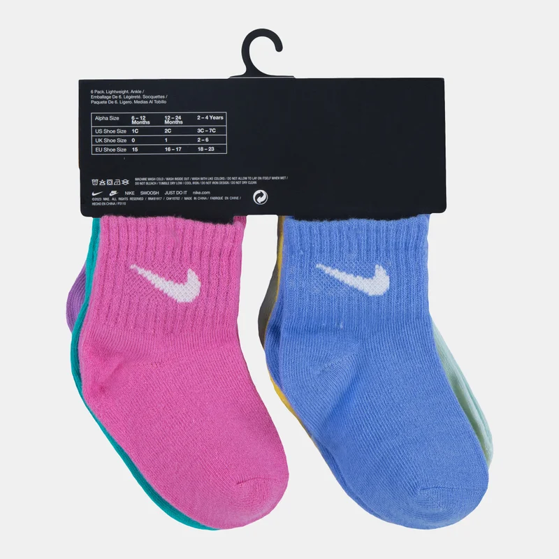 Nike Kids' Swoosh Ankle Socks (6 Pairs)