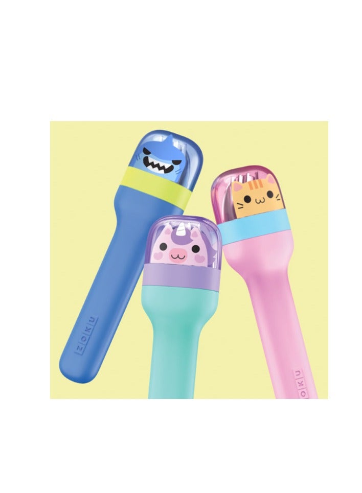 Zoku Pocket Neatly Nesting Set of 3 Utensils has a Spoon, Fork and Knife, Made of Durable Stainless Steel and Stow. BPA and Dishwasher Free. Shark - Image 4