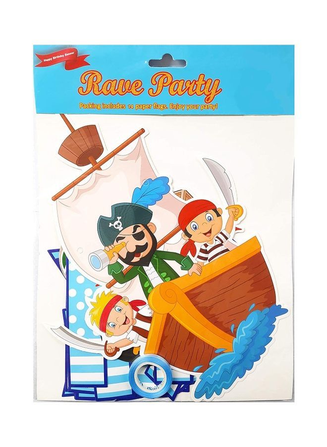 NIBEMINENT Happy Birthday Banner Pirate Theme - Image 1