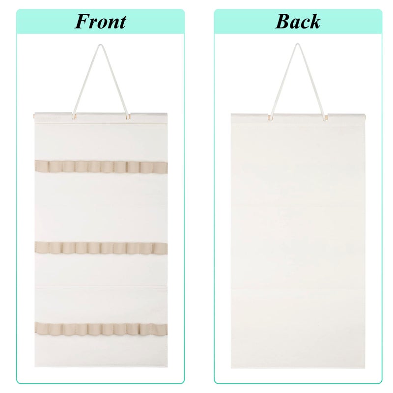 JOYMOMO Hanging Headband Holder For Girls,Felt Headband Organizer Headband Storage Holder Organizer For Headband (Without Headbands) (Cream) - Image 3