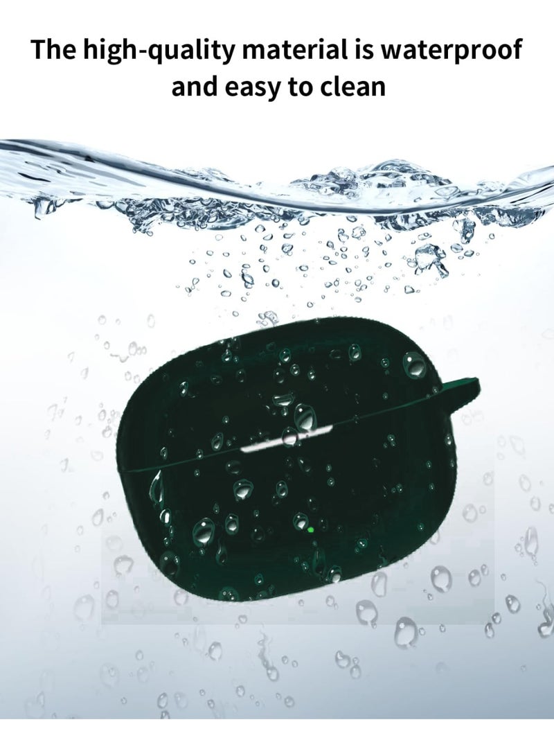 Case for Realme Buds T200 Lite Active Noise Cancelling Earbuds,Premium Silicone Shockproof Protection Skin Touch Charging Port Accessible, Front LED Visible-Black. - Image 4