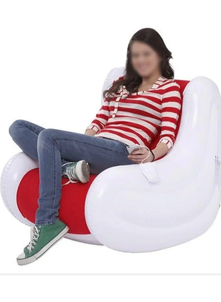 Beanbag Chair Comfortable Inflatable Sofa Round Creative Couple Backrest Single Sofa Music Inflatable Sofa Cushion Air Armchair - Image 3