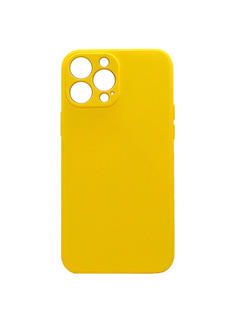 Theodor Protective Ultra Slim Fit Case Liquid Silicone Gel Cover with Full Body Protection Anti-Scratch Shockproof Case For iPhone 12 PRO MAX LIQUID SILICON YELLOW - Image 1