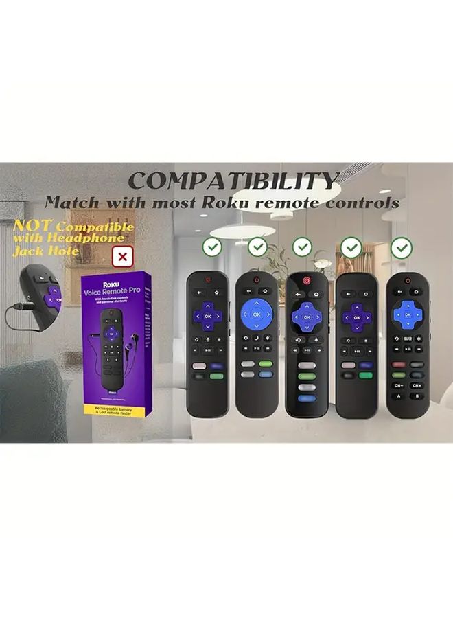 Glow In The Dark Purple Remote Cover With Lanyard For Roku TV Streaming Stick - Image 4