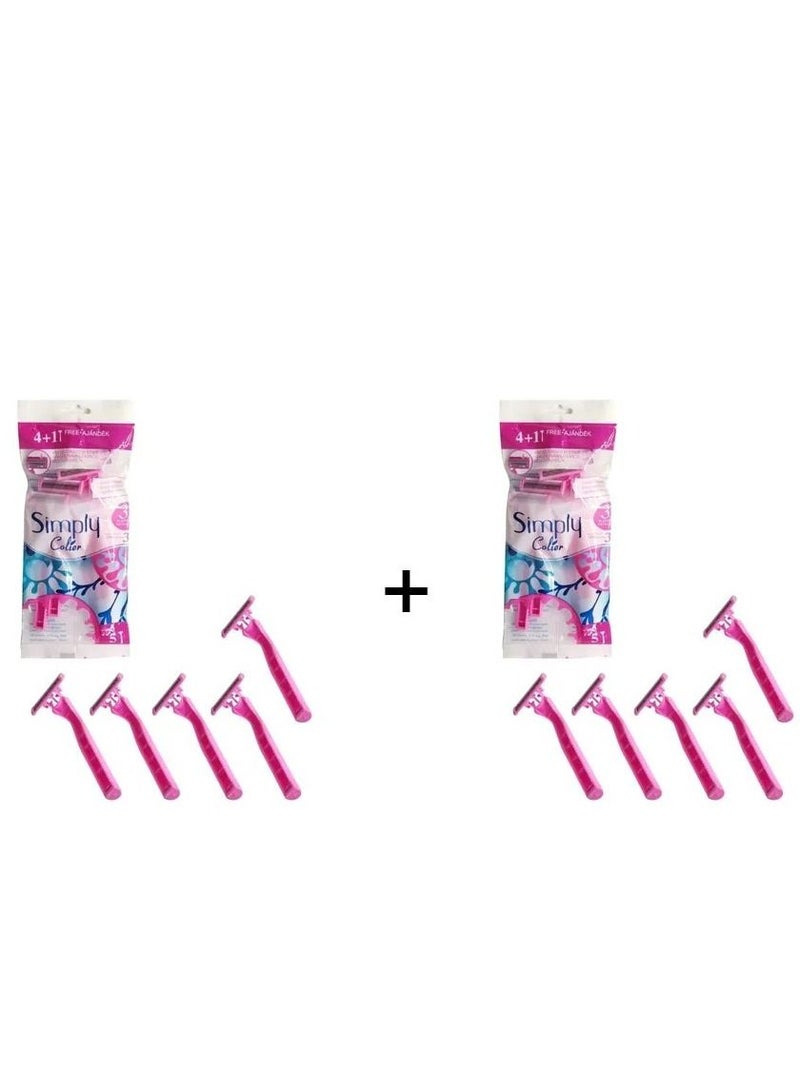 سيمبلي طقم شفرات سيمبلي كولير مكونة من 5 قطع وردي من 2 عبوة - Image 1