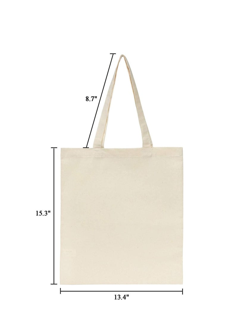 PARTNER - Canvas Tote Bags Bulk, 6oz 100% Natural Cotton Plain Tote Bags to Decorate (10 Pack) - Image 1