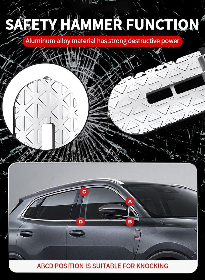 GROIC Car Door Step, Door Step Stand Pedal with Safety Hammer Window Breaking Function, Universal Fit Car Stand Pedal Easy Roof Rack Access, Step Up on Door Latch - Image 5