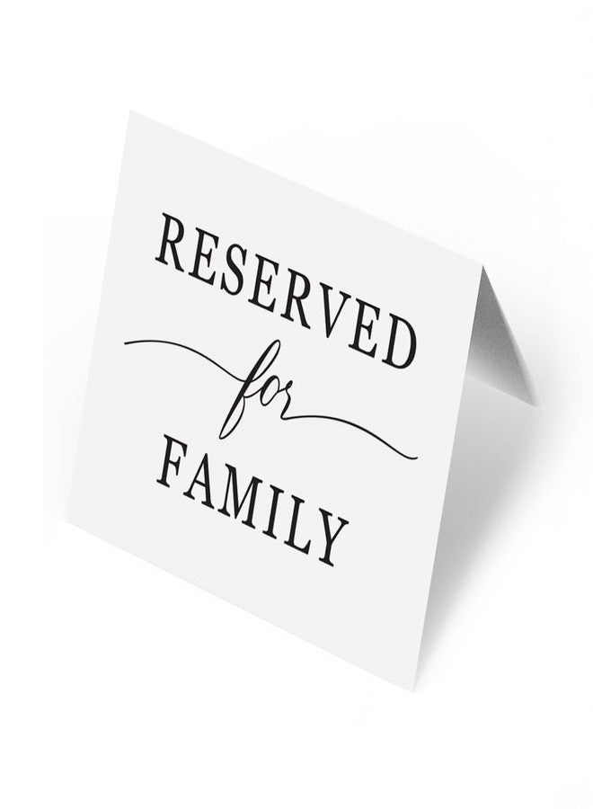 Sutter Signs Reserved For Family Seating Signs 20 Pack | Elegant 3" x 4" Reserved Table Signs for Wedding Reception Restaurant Party - Image 1