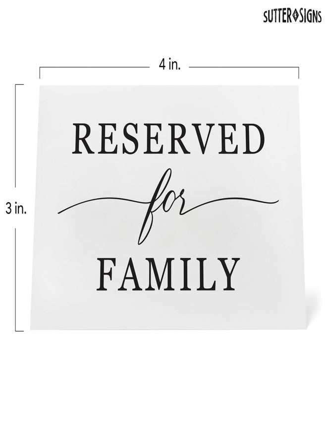 Sutter Signs Reserved For Family Seating Signs 20 Pack | Elegant 3" x 4" Reserved Table Signs for Wedding Reception Restaurant Party - Image 2