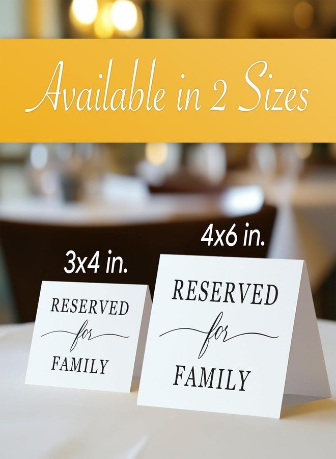 Sutter Signs Reserved For Family Seating Signs 20 Pack | Elegant 3" x 4" Reserved Table Signs for Wedding Reception Restaurant Party - Image 4