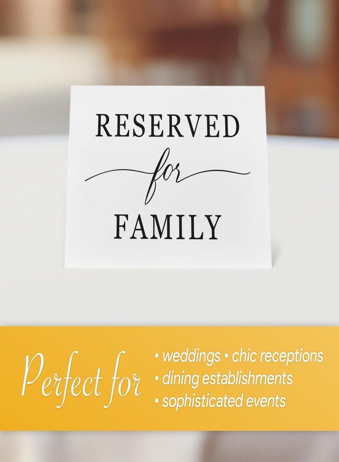 Sutter Signs Reserved For Family Seating Signs 20 Pack | Elegant 3" x 4" Reserved Table Signs for Wedding Reception Restaurant Party - Image 3