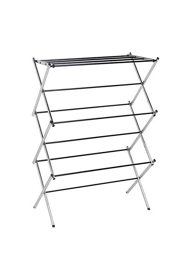 3 Tier Foldable Laundry Rack，Lightweight Steel Design, Easy Setup And Storage  - Image 2