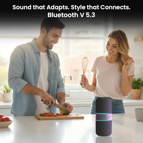 Toreto Twin Magno Magnetic Wireless Bluetooth Speaker 16W | Detachable Dual Speakers, RGB Lights, 6H Playtime, TWS Stereo Mode, Type-C Charging| Portable Wireless Speaker (Grey) - Image 5
