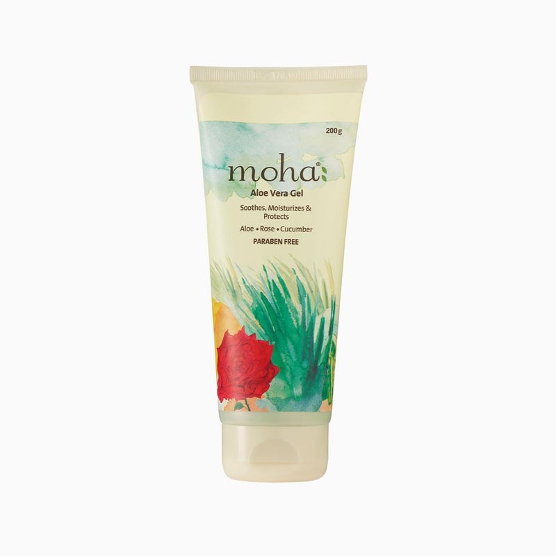 moha Aloe Vera Gel 200 gm and Herbal Face Wash 200 ML  Face Wash With Goodness Of Neem Aleovera Cucumber Rose Combo Pack - Image 2