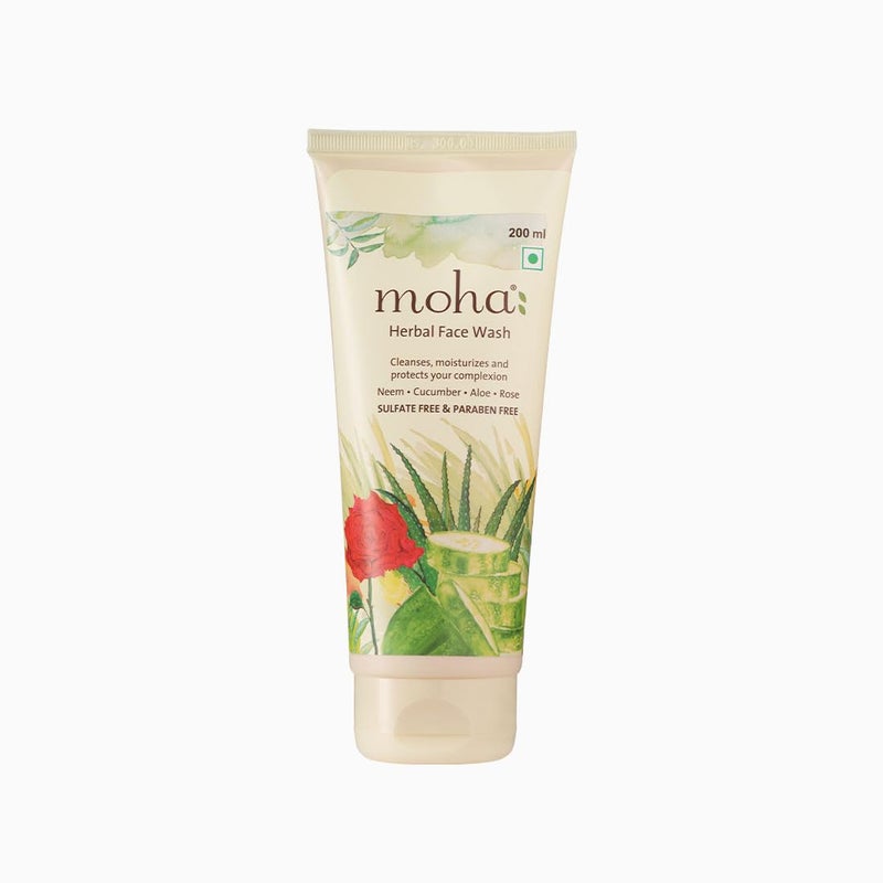 moha Aloe Vera Gel 200 gm and Herbal Face Wash 200 ML  Face Wash With Goodness Of Neem Aleovera Cucumber Rose Combo Pack - Image 3