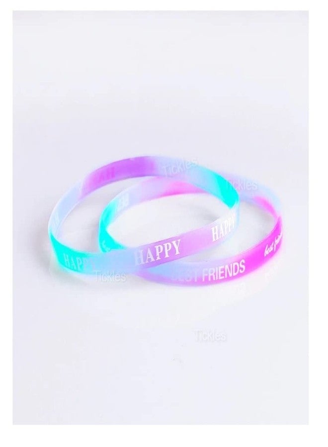 Tickles Silicone Friendship Band | Friendship Belt | Bracelet For Friends Girls Boys, Set of 100 (Color: Multicolor, Free Size) - Image 5