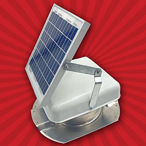 Solar Blaster Solar Mega RoofBlaster Adjustable for 3.5” ribbed Conex Shipping Containers (White) | Solar Roof Vent | Solar Roof Fan | Exhaust Fan for shipping containers | Get rid of hot air with the sun's power - Image 3