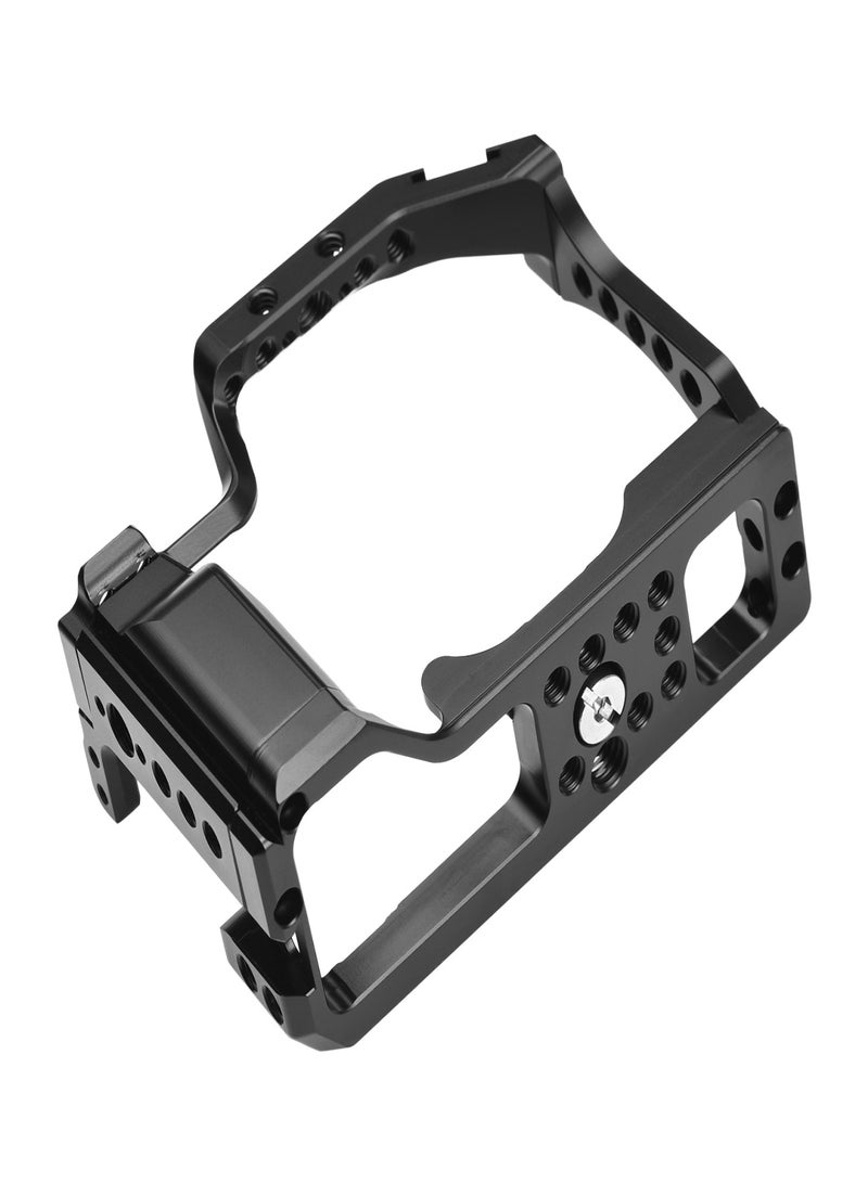 Camera Cage Aluminum Alloy Video Cage Replacement for Canon M5 M50 M50II Mirrorless Camera with Cold Shoe Mount 1/4 Inch & 3/8 Inch Screw Holes  - Image 4