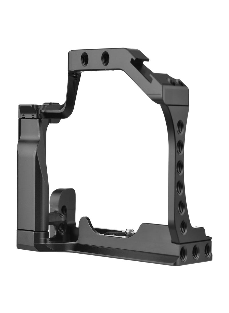 Camera Cage Aluminum Alloy Video Cage Replacement for Canon M5 M50 M50II Mirrorless Camera with Cold Shoe Mount 1/4 Inch & 3/8 Inch Screw Holes