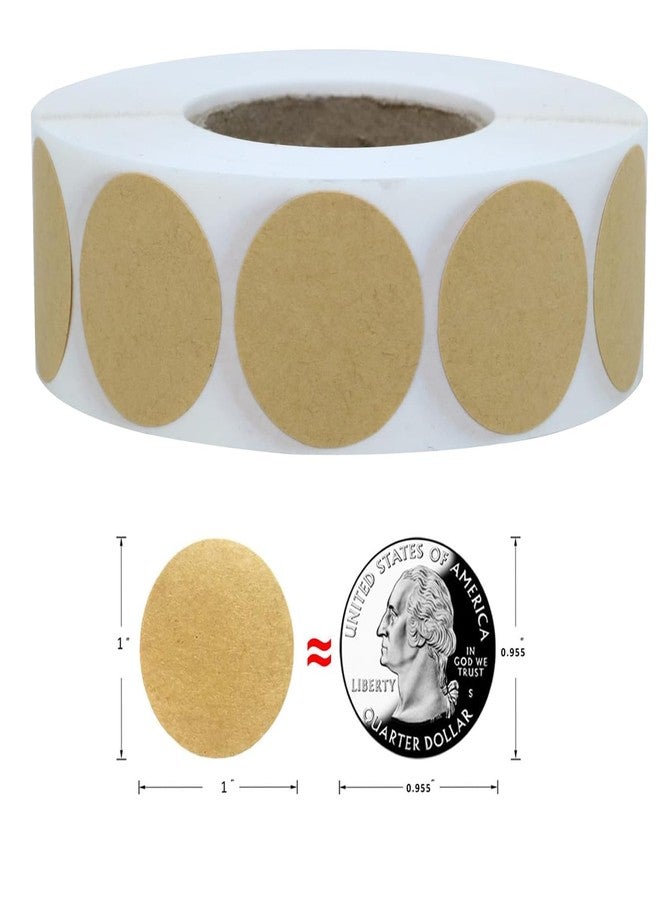 Citihomy 1000PCS Kraft Circle Stickers Dot Stickers, 1 Inch Round Blank Garage Sale Price Sticker Kraft Coding Tag Labels Brown Natural Envelope Seals for Home Classroom Jam Canning Jar Labels (Brown 1 Inch) - Image 3