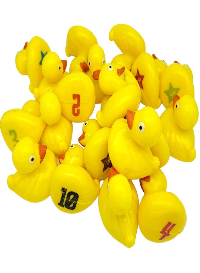 AMERICAN WIT Floating Weighted Matching Game Yellow Duckies (20 Pack) Plastic Duck Pond Floater. (2.75") Fun Bath Tub Pool Play Toy. - Image 2