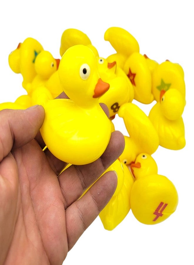 AMERICAN WIT Floating Weighted Matching Game Yellow Duckies (20 Pack) Plastic Duck Pond Floater. (2.75") Fun Bath Tub Pool Play Toy. - Image 3