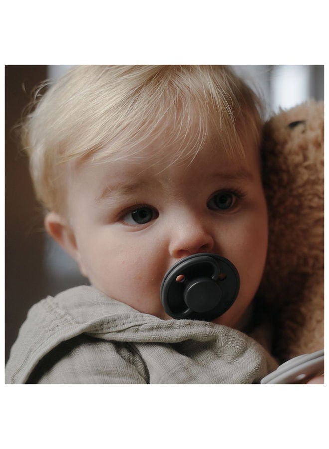 Mininor Round Pacifier Silicone 0M Black Raven - Image 4