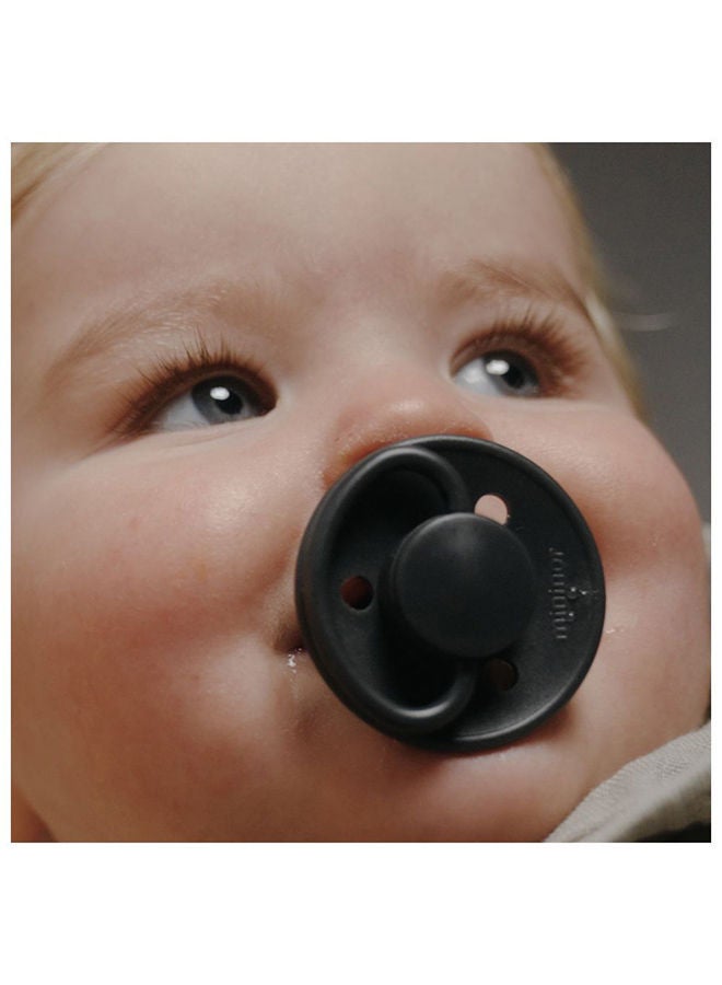 Mininor Round Pacifier Silicone 0M Black Raven - Image 3