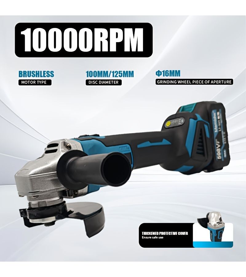Brushless Cordless 125mm Angle Grinder For Makita 18V Battery Bare Tool - Image 1