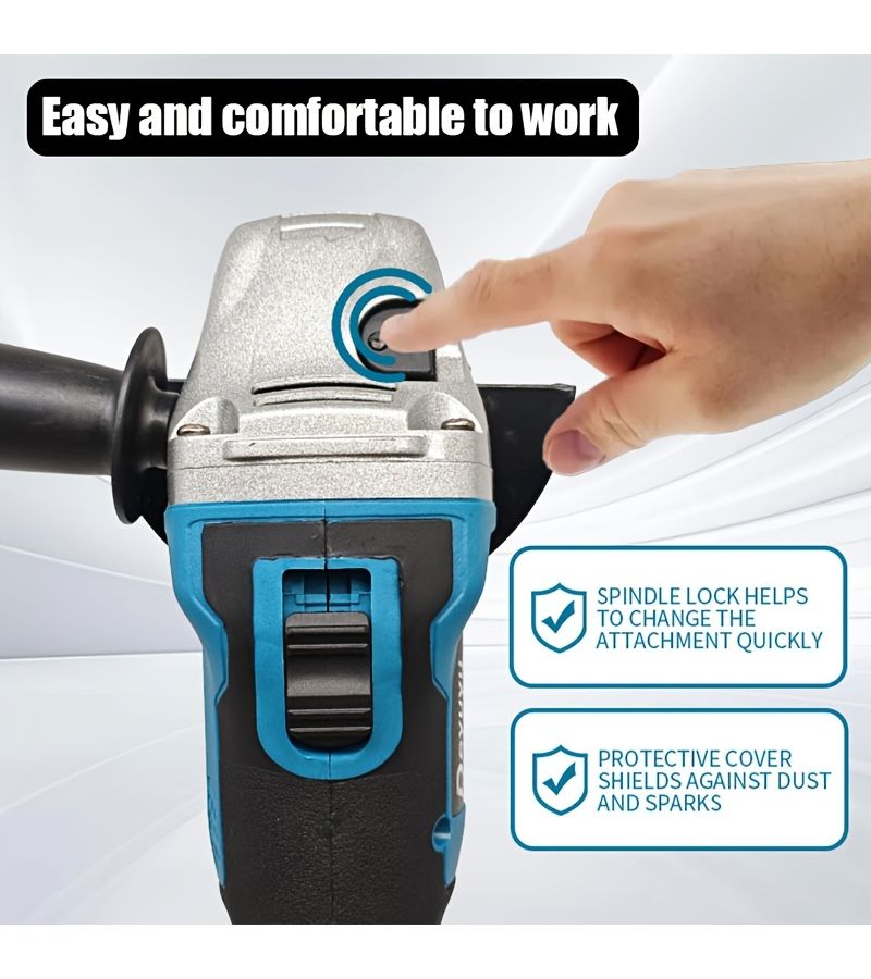 Brushless Cordless 125mm Angle Grinder For Makita 18V Battery Bare Tool - Image 3