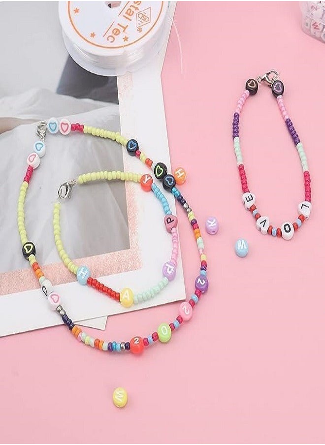 null - beads set, for bracelets, different shapes with pendant set, elastic threads for jewelry, bracelets, chains and pendants, gifts for girls and women, (25) colors, 3500 pieces of beads - Image 1