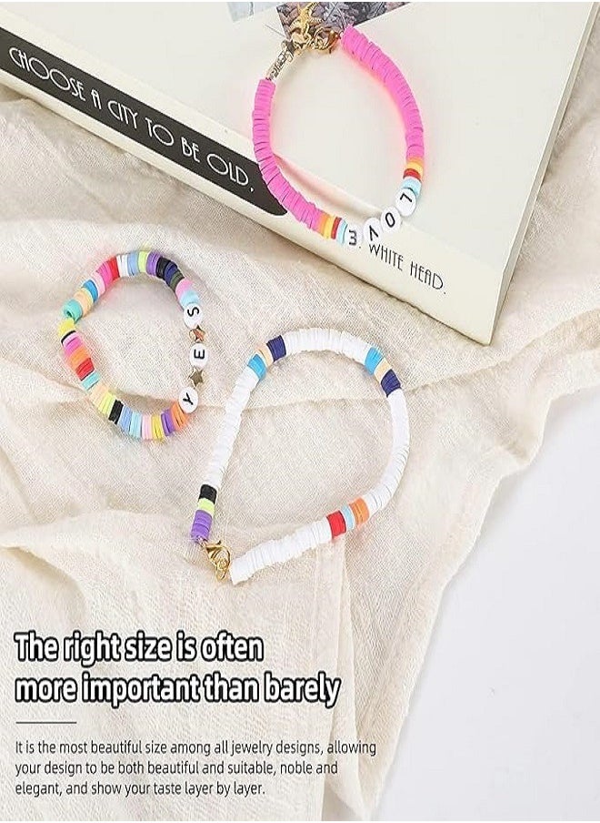 null - beads set, for bracelets, different shapes with pendant set, elastic threads for jewelry, bracelets, chains and pendants, gifts for girls and women, (25) colors, 3500 pieces of beads - Image 1