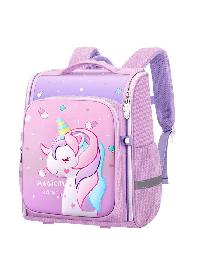 PALAY ® Unicorn Backpack For Kids Girls Stylish Durable Water-Resistant Backpack Shoulder School Bags For Girls Kids 6-12 Years Old Birthday & Rakhi Gift - Purple - Image 1